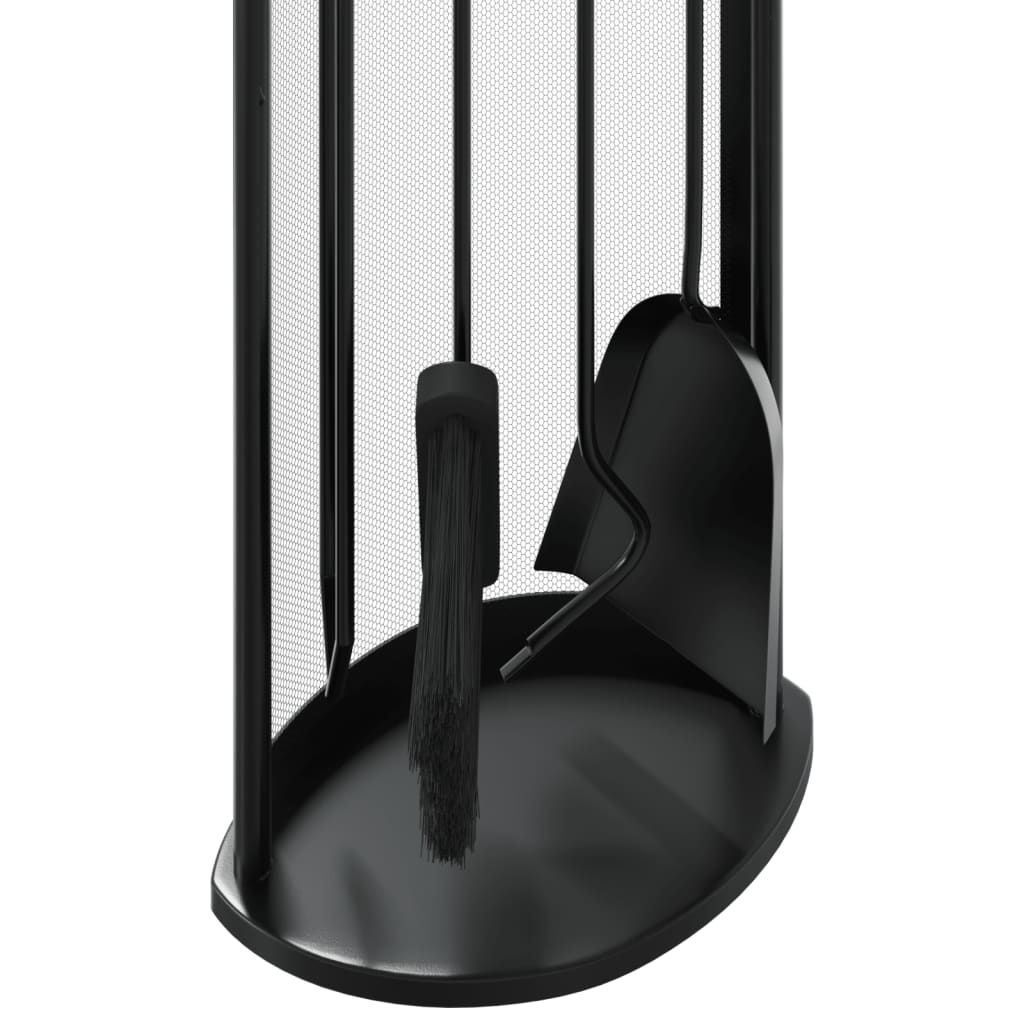 Set De Unelte Pentru Șemineu, 5 Piese, 23X15X66 Cm, Oțel