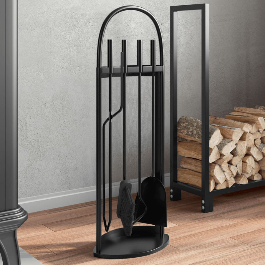 Set De Unelte Pentru Șemineu, 5 Piese, 23X15X66 Cm, Oțel