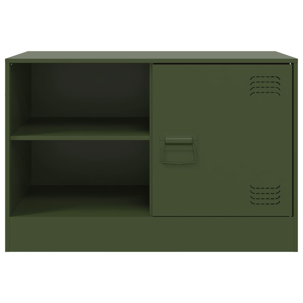 Comodă Tv, Verde Măsliniu, 67X39X44 Cm, Oțel