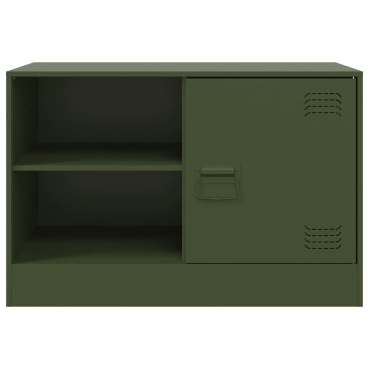 Comodă Tv, Verde Măsliniu, 67X39X44 Cm, Oțel