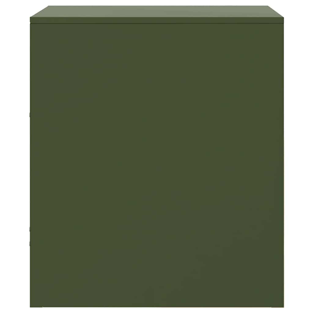 Noptiere, 2 Buc., Olive, 34,5X39X44 Cm, Oțel