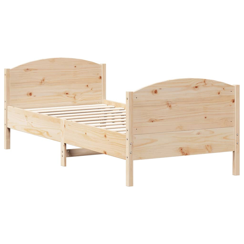 Cadru De Pat Fără Saltea, , Lemn Masiv De Pin