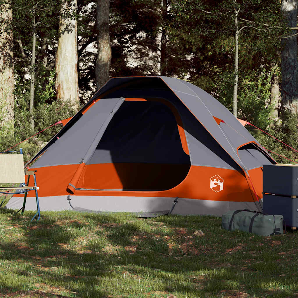 Cort De Camping Pentru , Gri/Portocaliu, Impermeabil