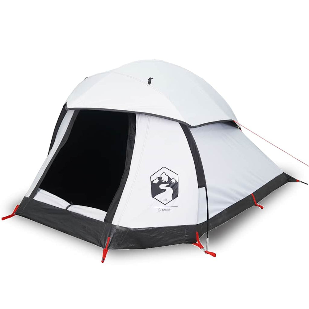 Cort Camping Cupolă 1 Persoană Alb, Țesătură Opacă, Impermeabil