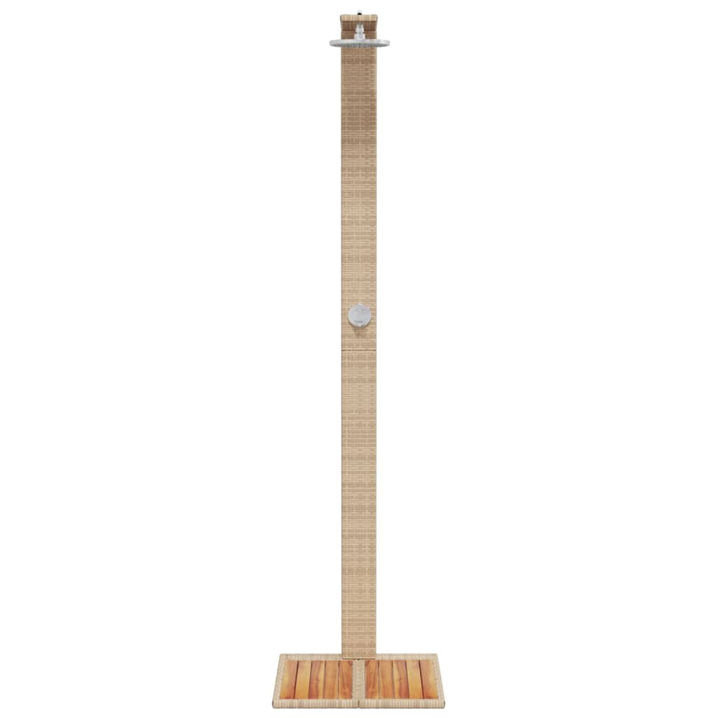 Duș De Exterior, , 50X55X224 Cm, Poliratan Și Lemn Acacia