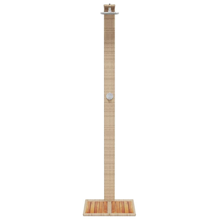 Duș De Exterior, , 50X55X224 Cm, Poliratan Și Lemn Acacia