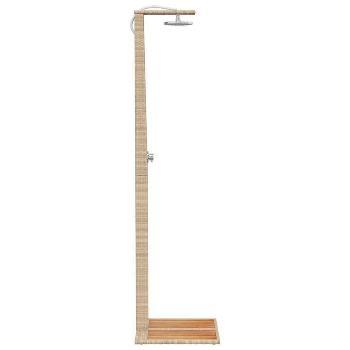 Duș De Exterior, , 50X55X224 Cm, Poliratan Și Lemn Acacia