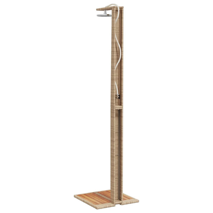 Duș De Exterior, , 50X55X224 Cm, Poliratan Și Lemn Acacia