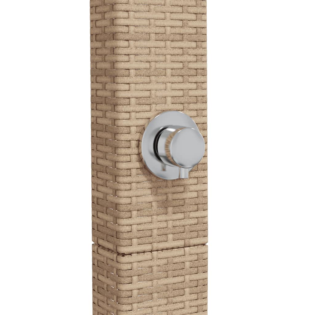 Duș De Exterior, , 50X55X224 Cm, Poliratan Și Lemn Acacia