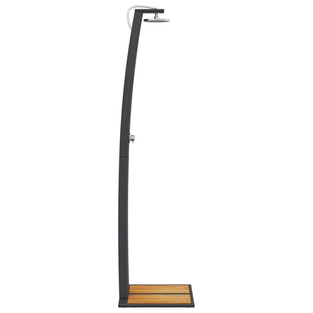 Duș De Exterior, , 55X60X224 Cm, Poliratan Și Lemn Acacia