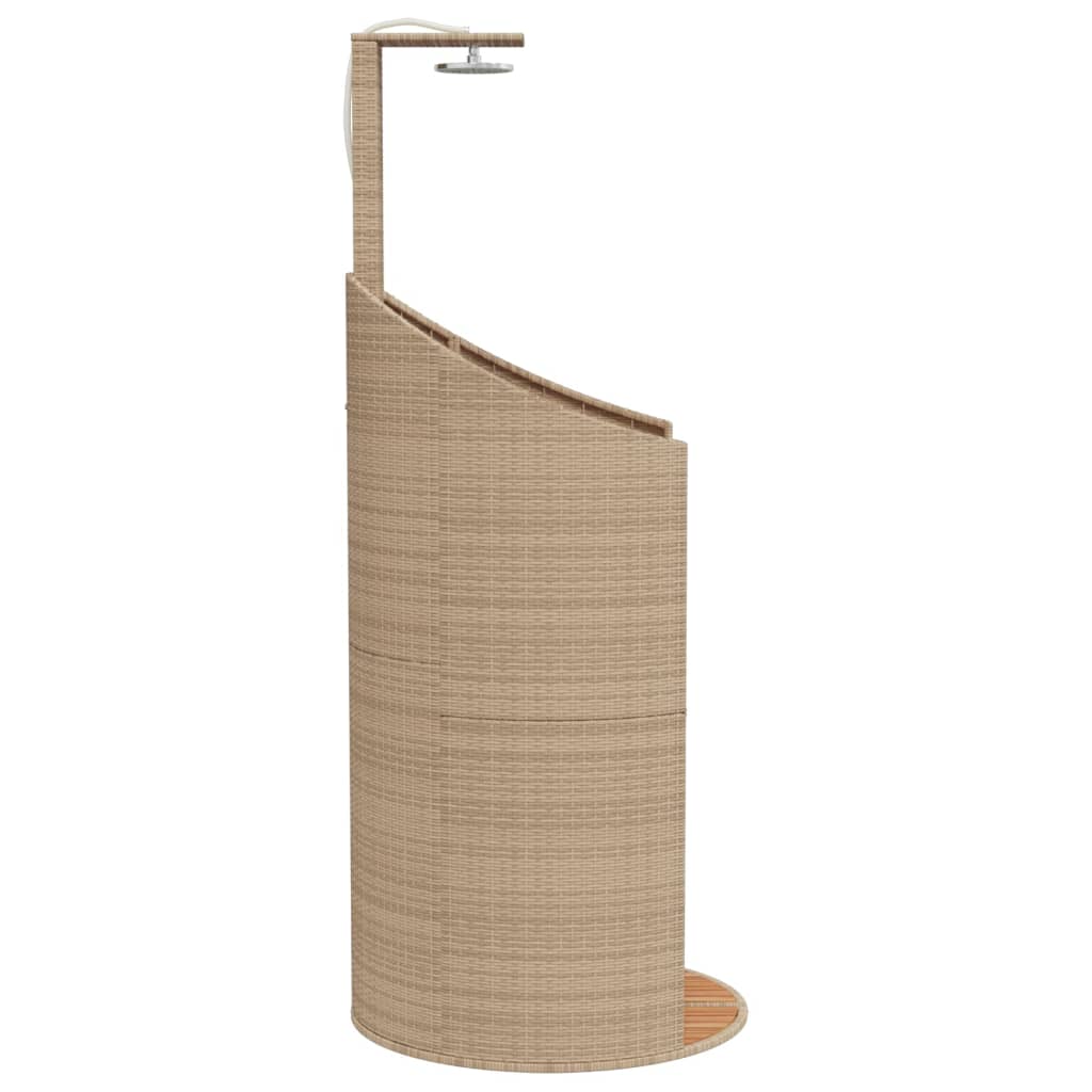 Duș De Exterior, , 100X100X241,5 Cm, Poliratan/Lemn Acacia