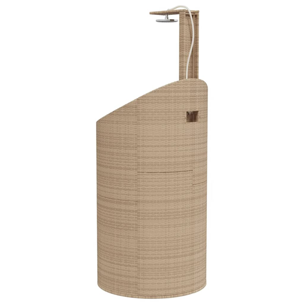 Duș De Exterior, , 100X100X241,5 Cm, Poliratan/Lemn Acacia