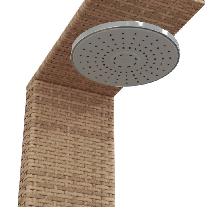 Duș De Exterior, , 100X100X241,5 Cm, Poliratan/Lemn Acacia