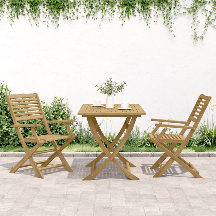 Scaune Grădină Pliante 2 Buc 54,5X61,5X86,5Cm Lemn Masiv Acacia