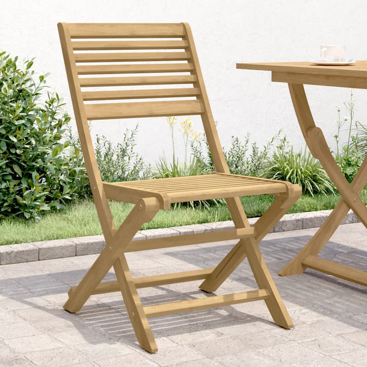Scaune Grădină Pliante 2 Buc 54,5X61,5X86,5Cm Lemn Masiv Acacia