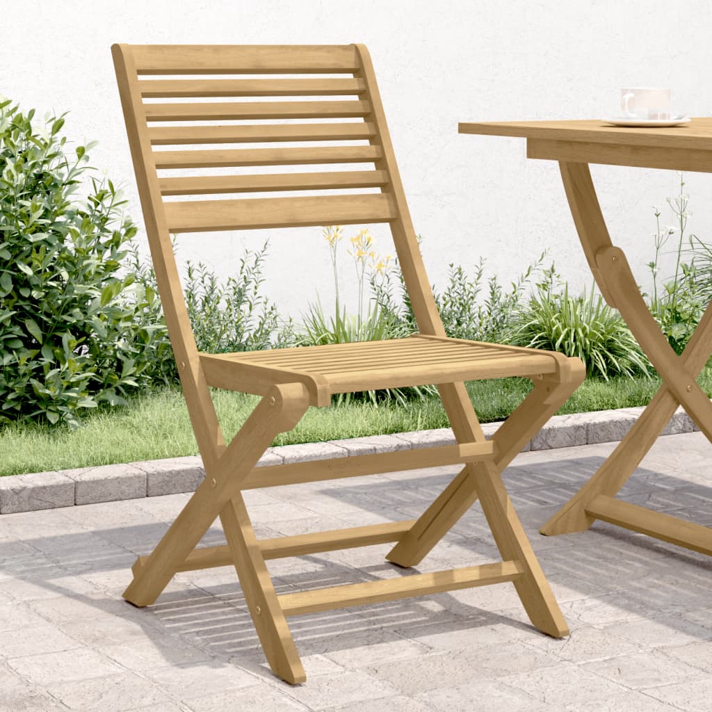 Scaune Grădină Pliante 2 Buc 54,5X61,5X86,5Cm Lemn Masiv Acacia