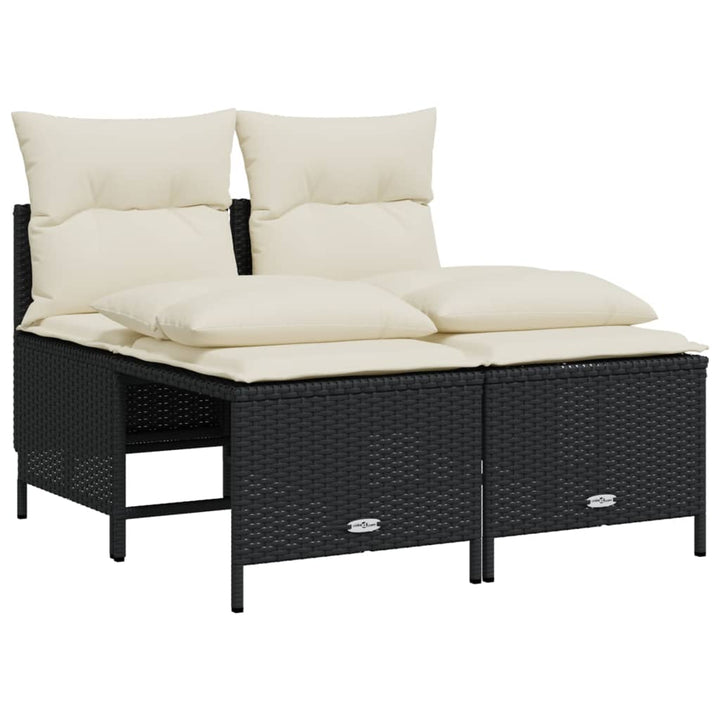 Set Mobilier De Grădină Cu Perne, 4 Piese, , Poliratan