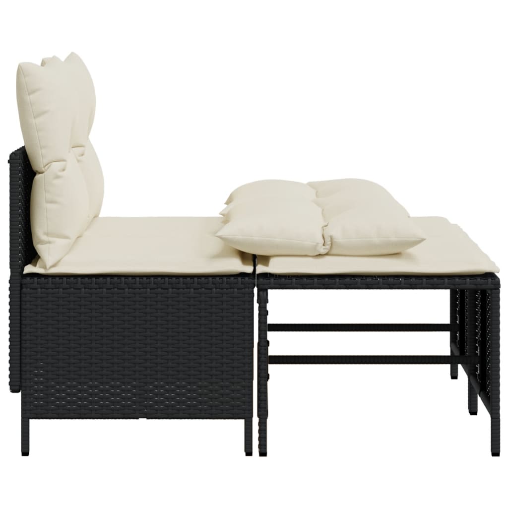 Set Mobilier De Grădină Cu Perne, 4 Piese, , Poliratan