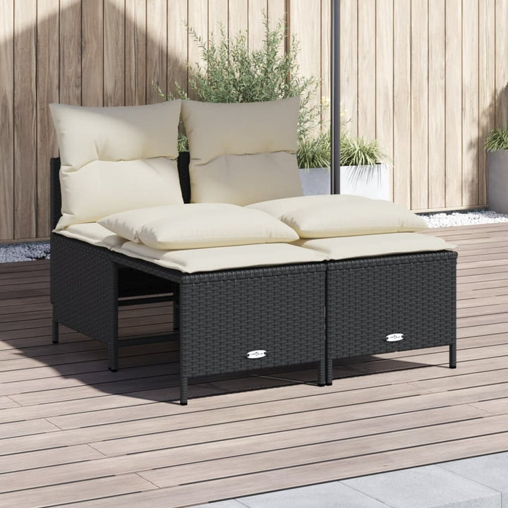 Set Mobilier De Grădină Cu Perne, 4 Piese, , Poliratan