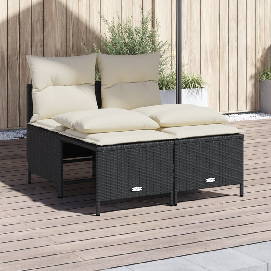Set Mobilier De Grădină Cu Perne, 4 Piese, , Poliratan