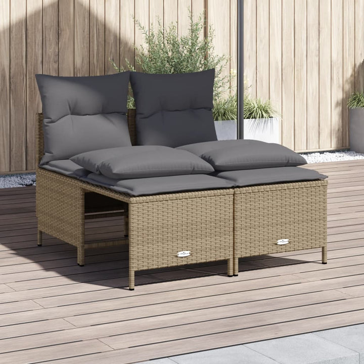 Set Mobilier De Grădină Cu Perne, 4 Piese, , Poliratan