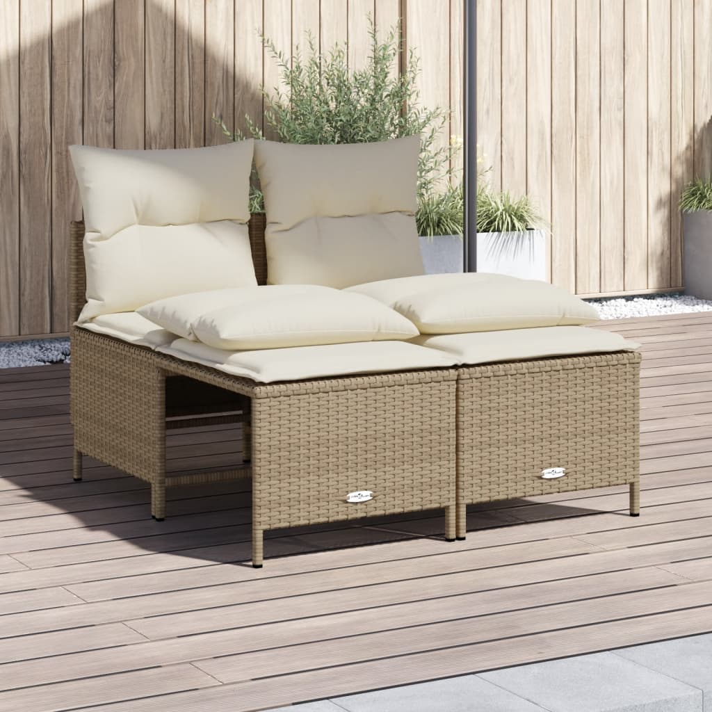 Set Mobilier De Grădină Cu Perne, 4 Piese, , Poliratan
