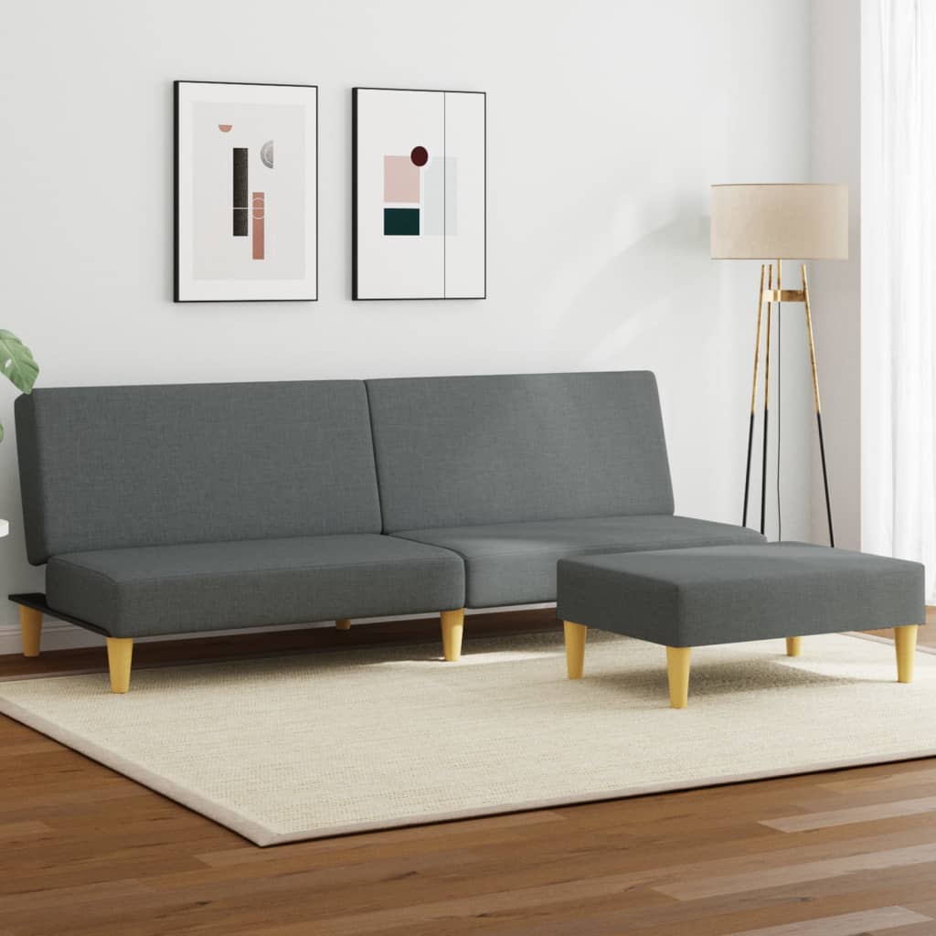 Canapea Extensibilă 2 Locuri/Perne/Taburet, , Catifea