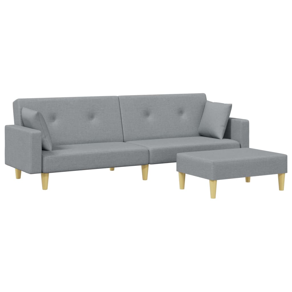 Canapea Extensibilă Cu Taburet, 2 Locuri, , Textil