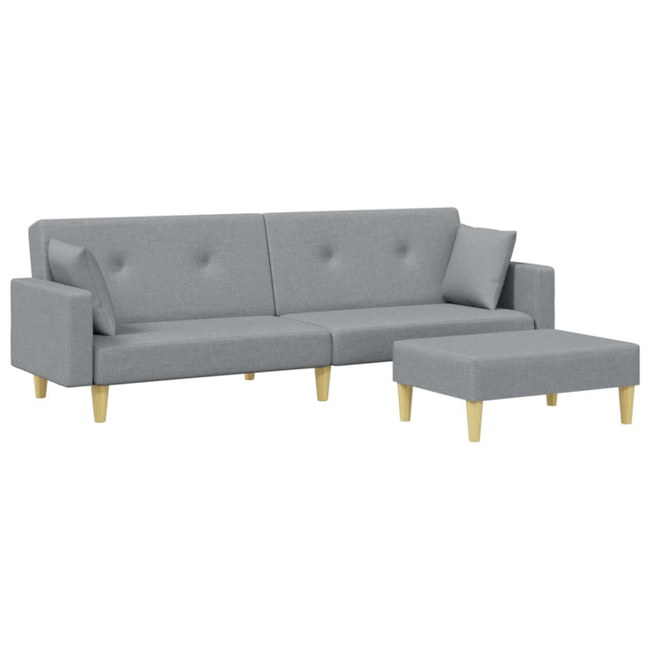 Canapea Extensibilă Cu Taburet, 2 Locuri, , Textil
