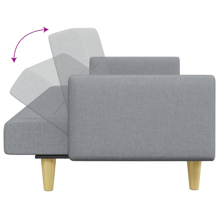 Canapea Extensibilă Cu Taburet, 2 Locuri, , Textil