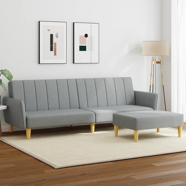 Canapea Extensibilă Cu Taburet, 2 Locuri, , Textil