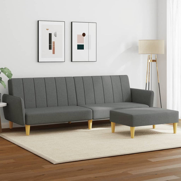 Canapea Extensibilă Cu Taburet, 2 Locuri, , Textil
