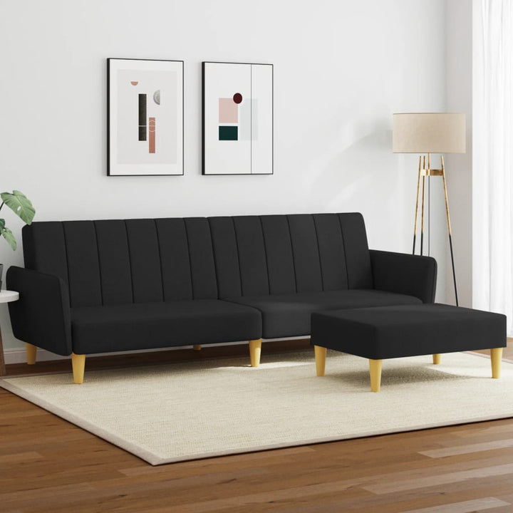 Canapea Extensibilă Cu Taburet, 2 Locuri, , Textil