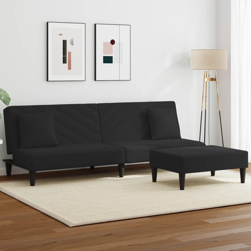 Set Canapea Cu Perne, 2 Piese, , Catifea