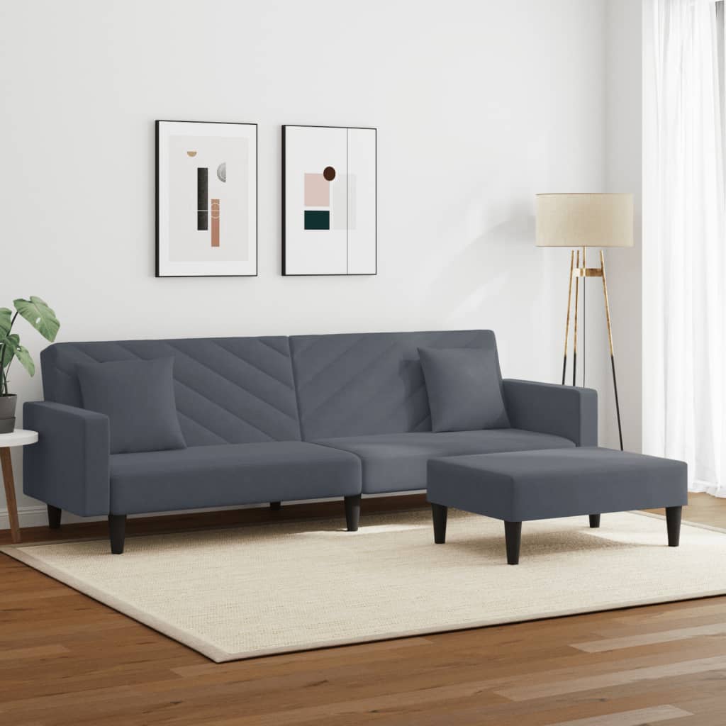Set Canapea Cu Perne, 2 Piese, , Catifea