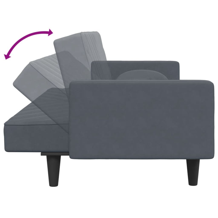 Set Canapea Cu Perne, 2 Piese, , Catifea