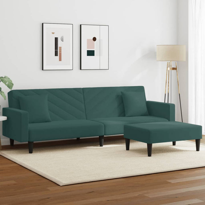 Set Canapea Cu Perne, 2 Piese, , Catifea