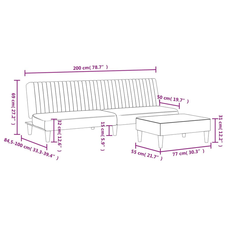 Set De Canapele, 2 Piese, , Piele Ecologică