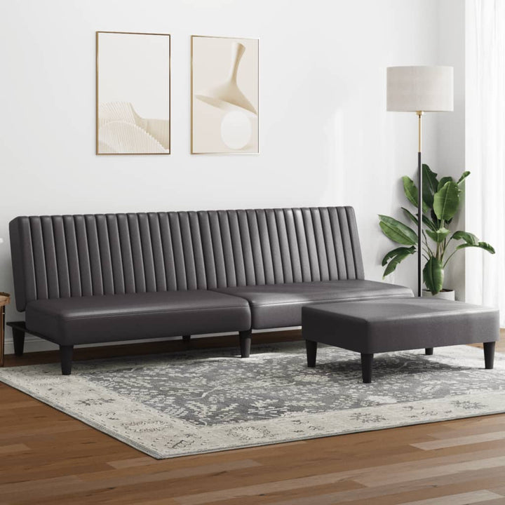 Set De Canapele, 2 Piese, , Piele Ecologică