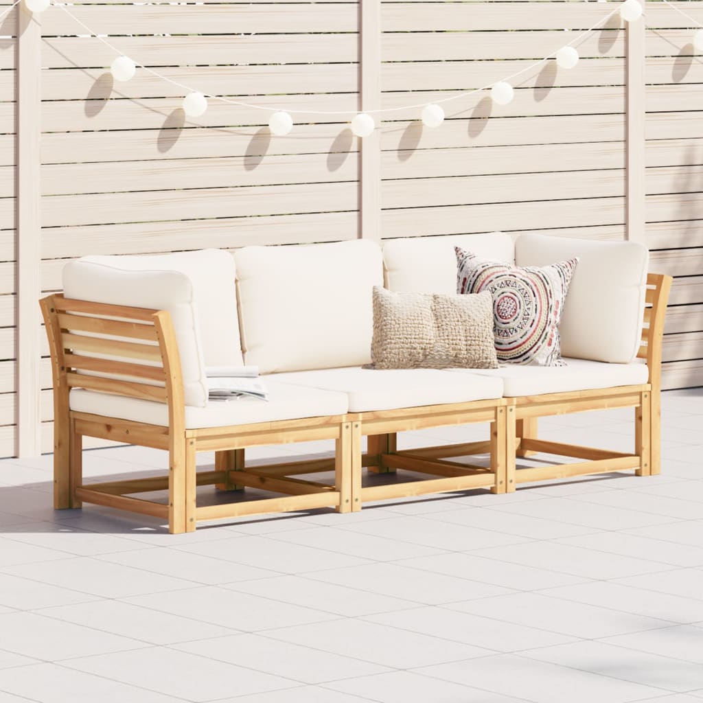 Set Mobilier De Grădină Cu Perne, 5 Buc., Lemn Masiv Acacia