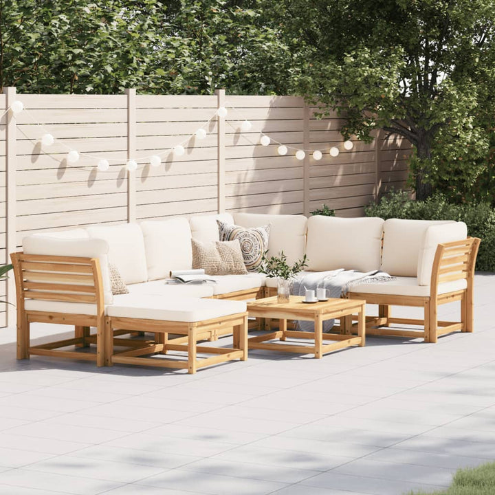Set Mobilier De Grădină Cu Perne, 5 Buc., Lemn Masiv Acacia