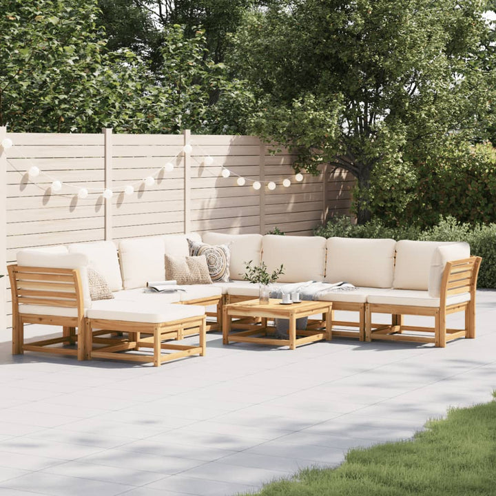 Set Mobilier De Grădină Cu Perne, 5 Buc., Lemn Masiv Acacia