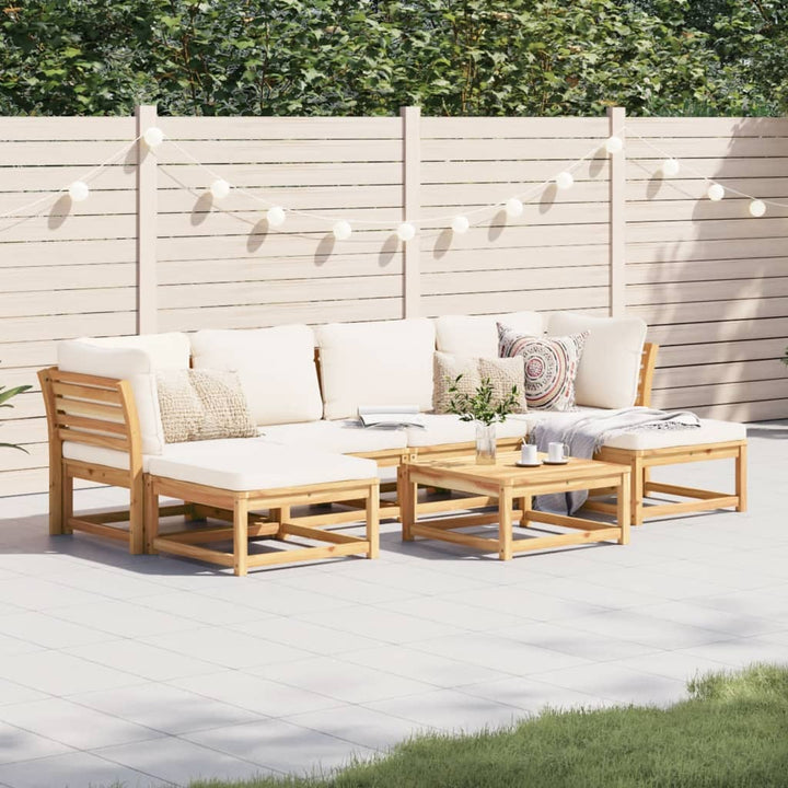 Set Mobilier De Grădină Cu Perne, 5 Buc., Lemn Masiv Acacia
