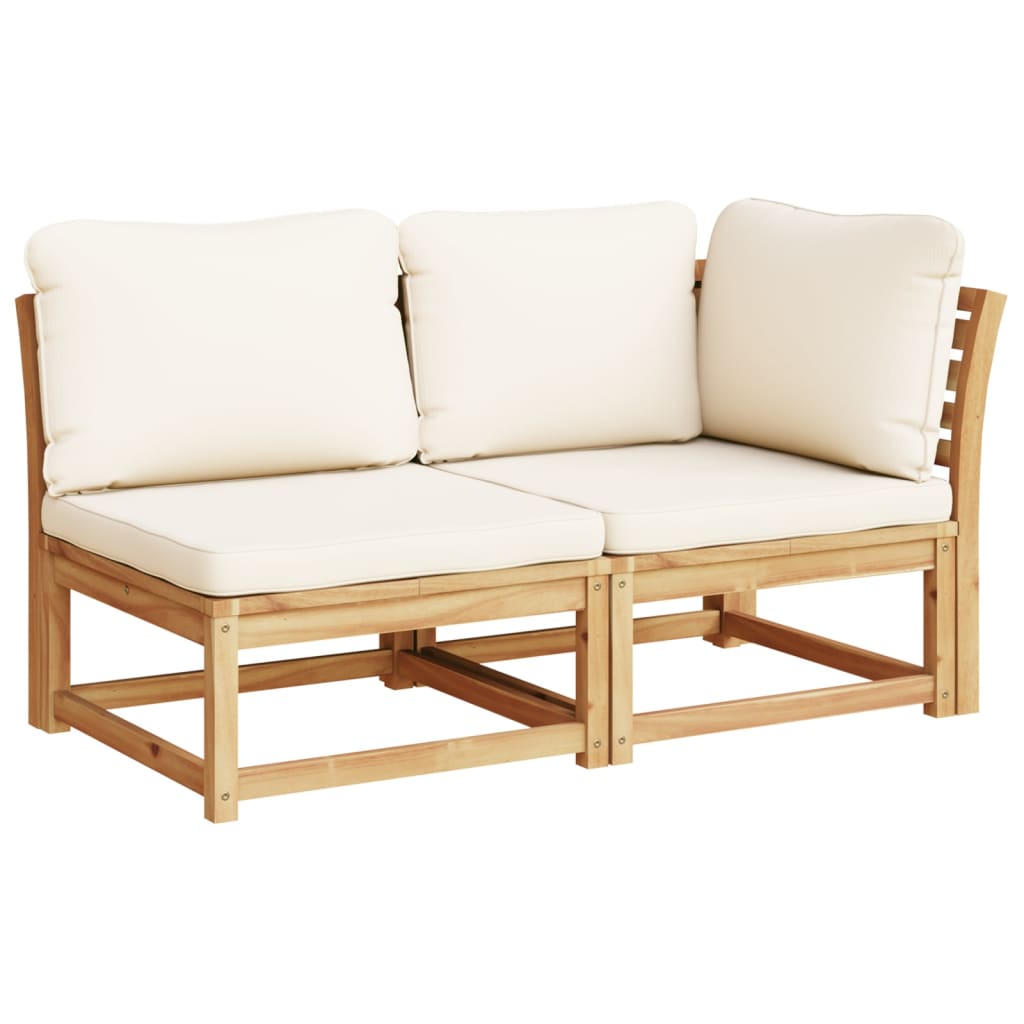 Set Mobilier De Grădină Cu Perne, 5 Buc., Lemn Masiv Acacia