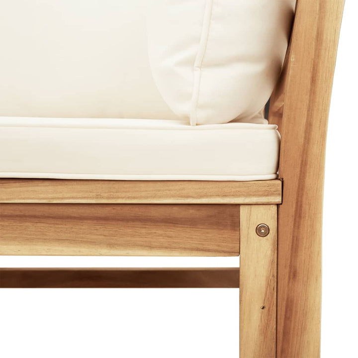 Set Mobilier De Grădină Cu Perne, 5 Buc., Lemn Masiv Acacia