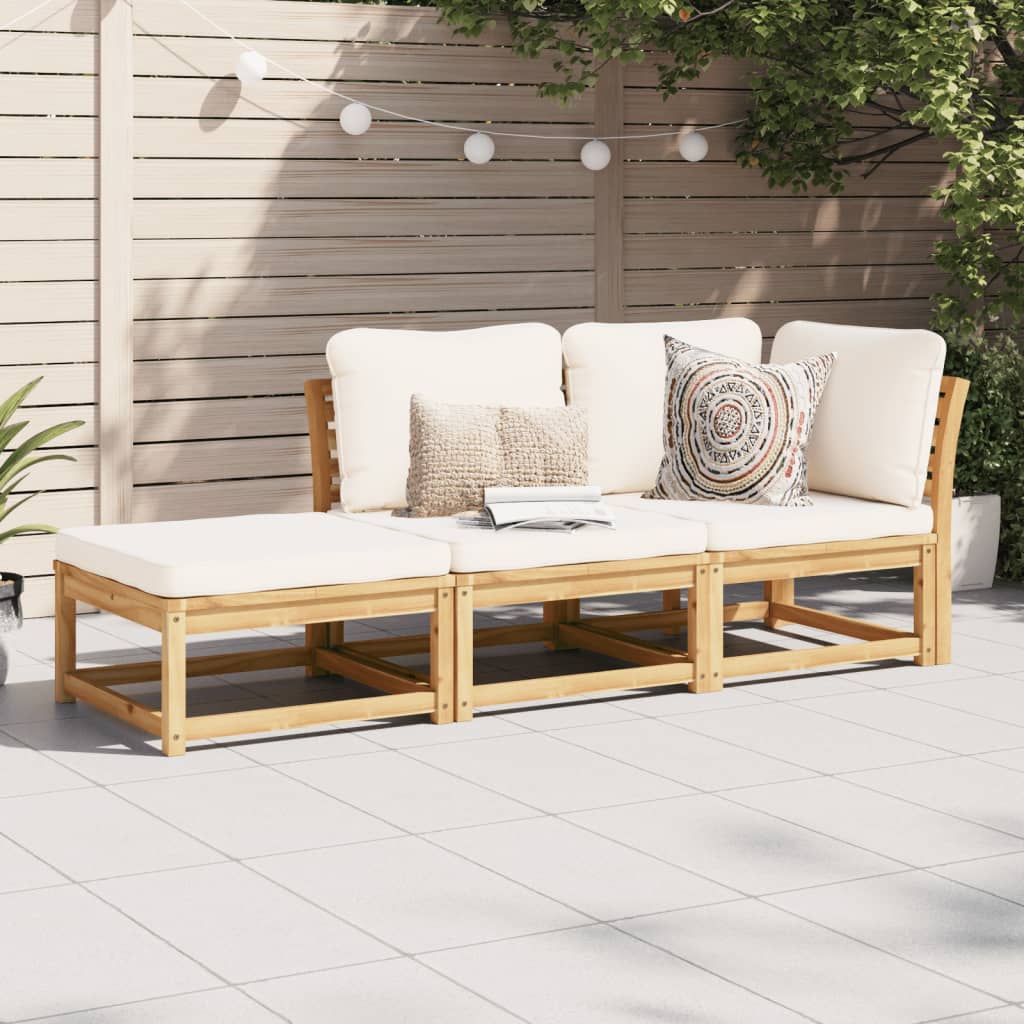 Set Mobilier De Grădină Cu Perne, 5 Buc., Lemn Masiv Acacia