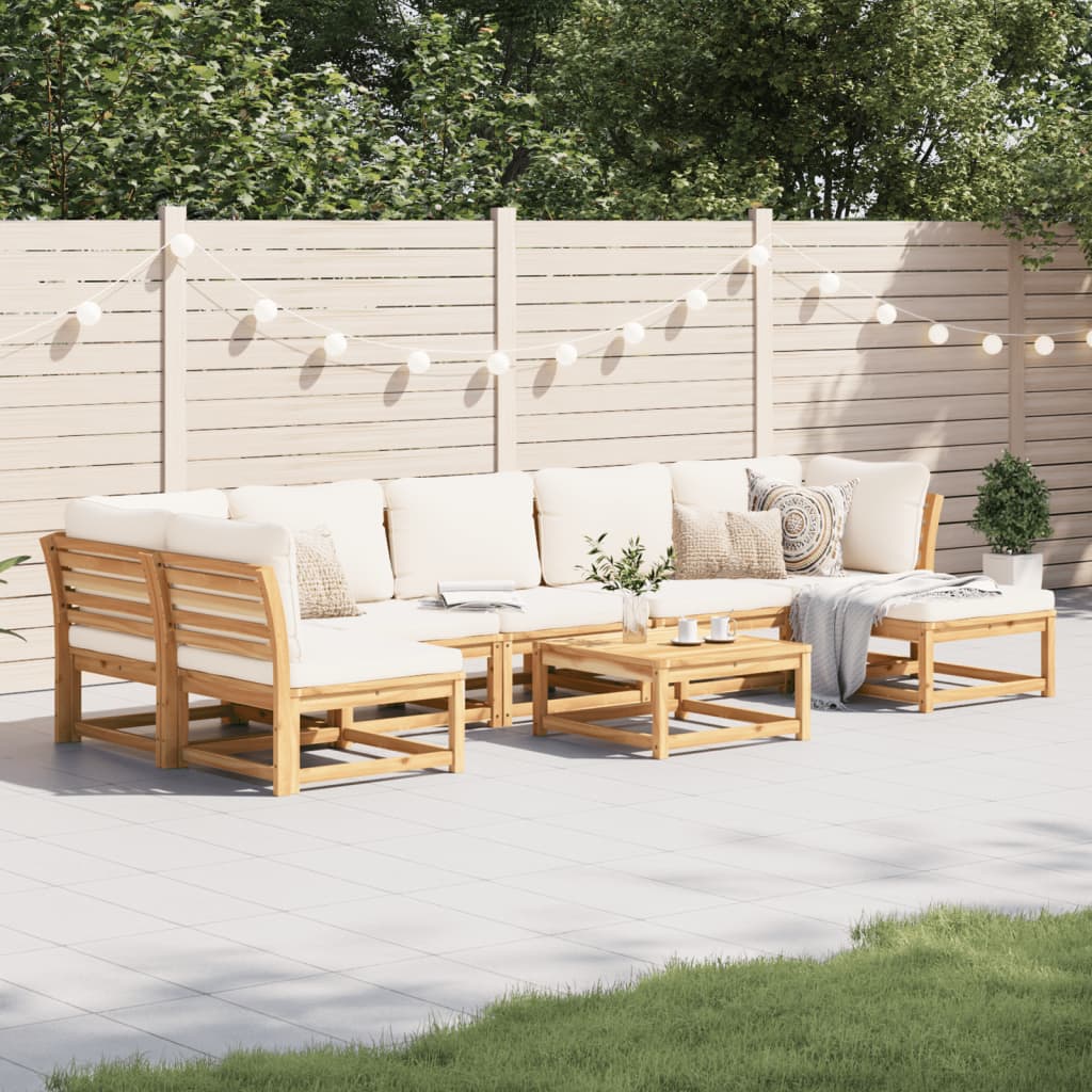 Set Mobilier De Grădină Cu Perne, 5 Buc., Lemn Masiv Acacia