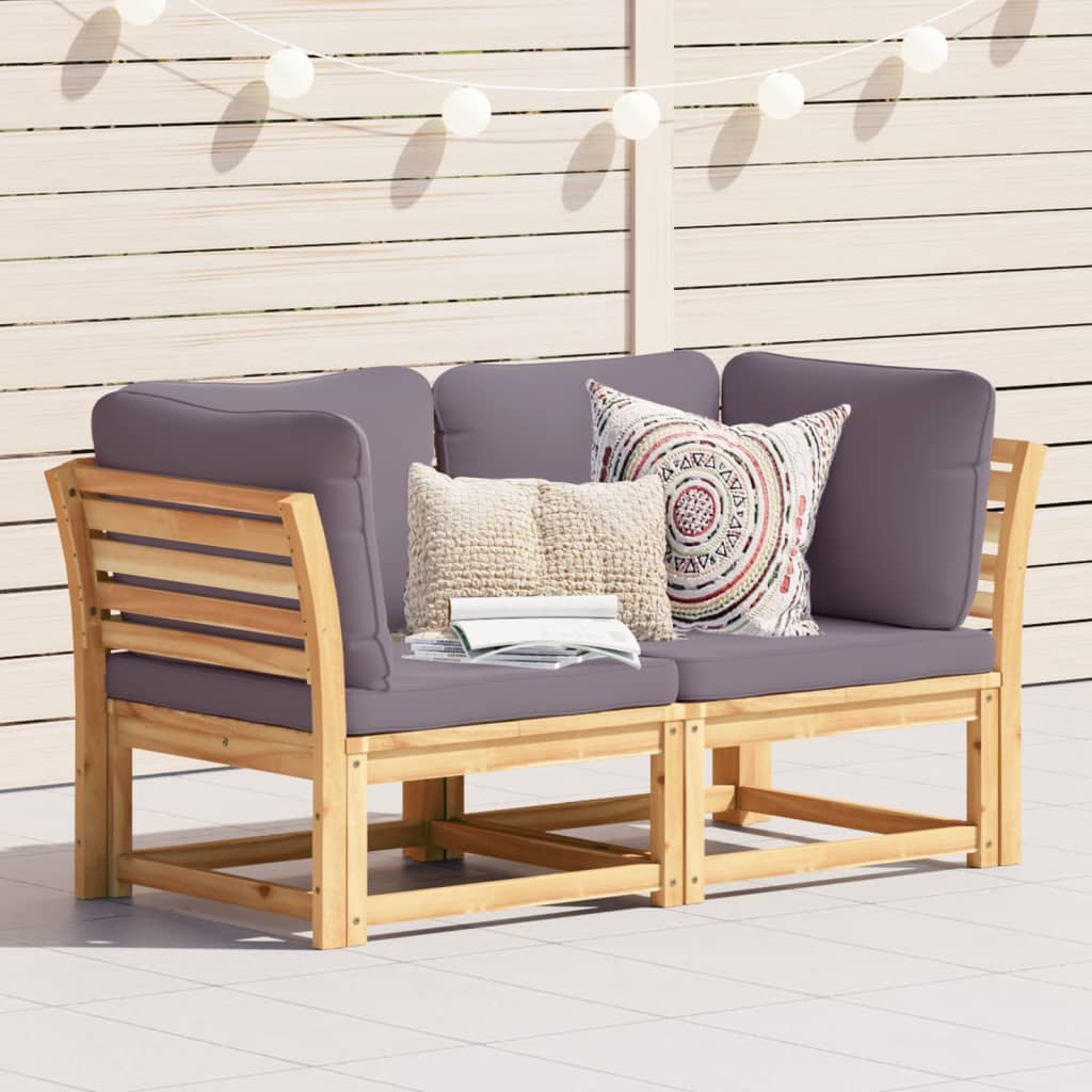Set Mobilier De Grădină Cu Perne, 5 Buc., Lemn Masiv Acacia