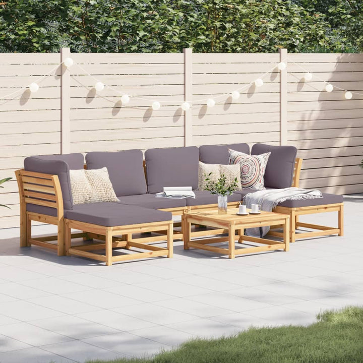 Set Mobilier De Grădină Cu Perne, 5 Buc., Lemn Masiv Acacia