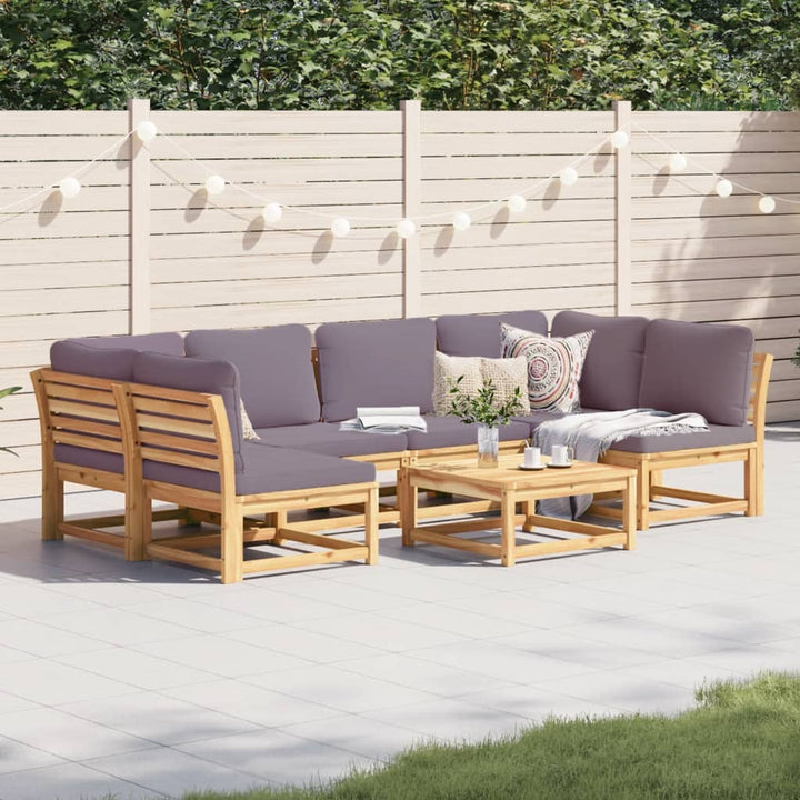 Set Mobilier De Grădină Cu Perne, 5 Buc., Lemn Masiv Acacia